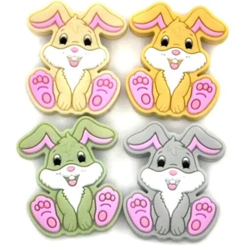 5PCS Teether Beads Silicone Beads DIY Baby Pacifier Clip Holder Accessories BPA Free Silicone Sensory Teething Toys For Newborn