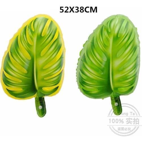 50pcs Tree Leaves Balloons Summer Theme Party Decorations Palm Leaves for Wedding Birthday Party Supplies Kids Toy Air Globos