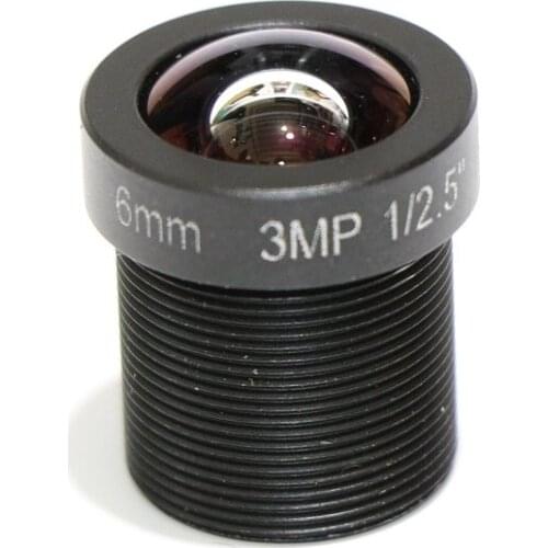 6mm Lens 3.0 MegaPixel 53 Degree MTV M12 x 0.5 Mount Lens For CCTV Security Analog/IP Camera
