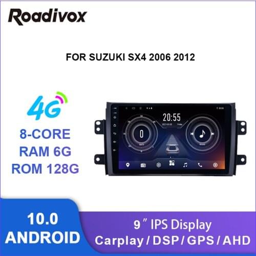 9 inch android 10.0 car radio video gps navigation player for SUZUKI SX4 2006 2012 multimedia autoradio stereo head unit