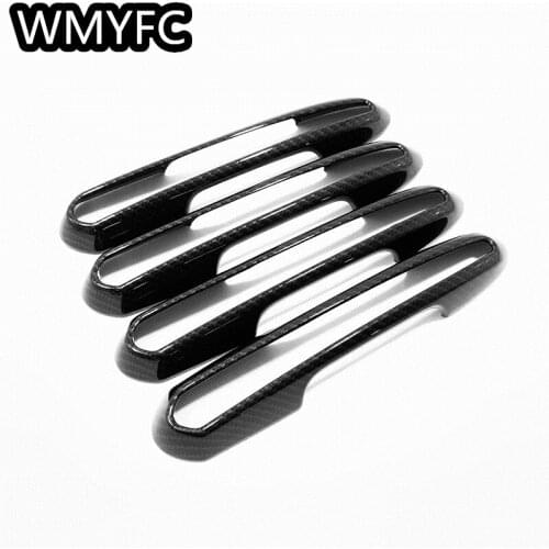 Carbon fiber Side Door Door Handle Cover Trim For Toyota RAV4 2019 2020 2021 Exterior Accessories