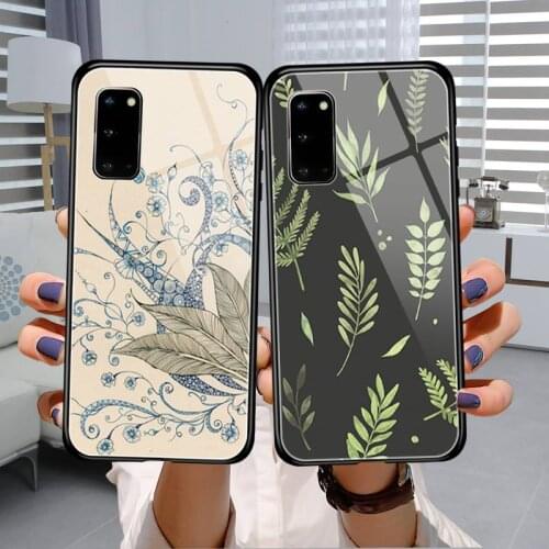 Sun and moon cat Phone Case Tempered Glass For Samsung S7 S8 S9 S10E S20 21 30 Plus ultra Note 8 9 10 Plus A7 2018