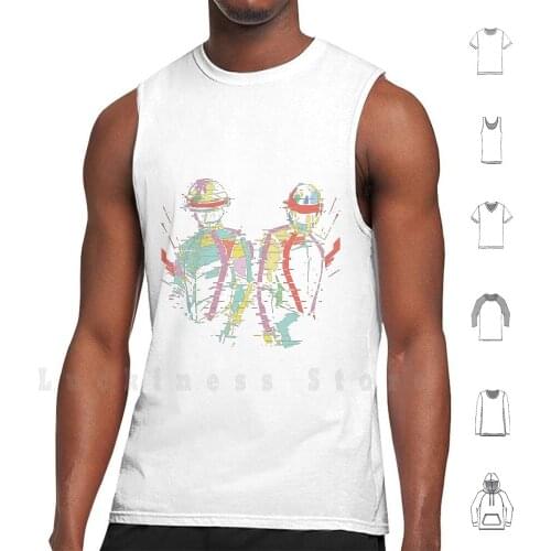 Daft Punk — Music Soldiers Type A [ Glitch Remix Ver. ] Tank Tops Vest 100% Cotton Daft Punk Daft Punk Electro Edm
