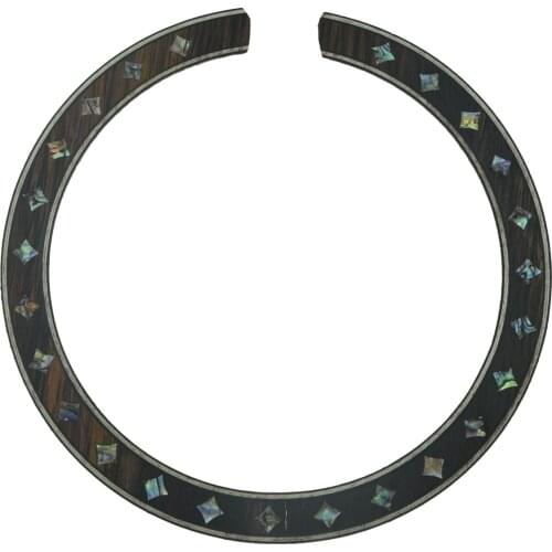 Dopro Quality Acoustic Guitar Soundhole Rosewood Rosette with Real Abalone Shell Inlay Dimenison 110mm*12mm*0.8mm
