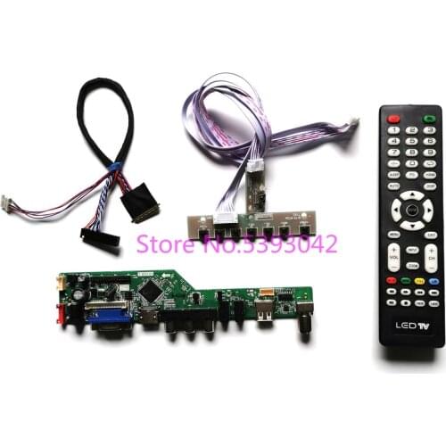 KIT fit LP173WF1 (TL)(B1)/(TL)(B2)/(TL)(B3) 40Pin LVDS Keypad+Remote VGA+AV+USB LCD screen 1920*1080 TV control drive board
