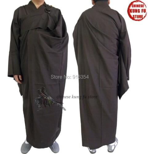 Buddhist Monk Robe Shaolin Kung fu Uniform Meditation Suit Costumes