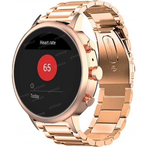 18mm Metal Wrist Strap For Fossil Womens Sport / Womens Charter HR / Womens Gen 4 Q Venture HR Smart Watch Band Bracelet