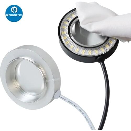 Microscope USB 60 LED Ring Light Illuminator Lamp Adjustable Brightness LED for Industrial Trinocular Stereo Zoom Microscopio