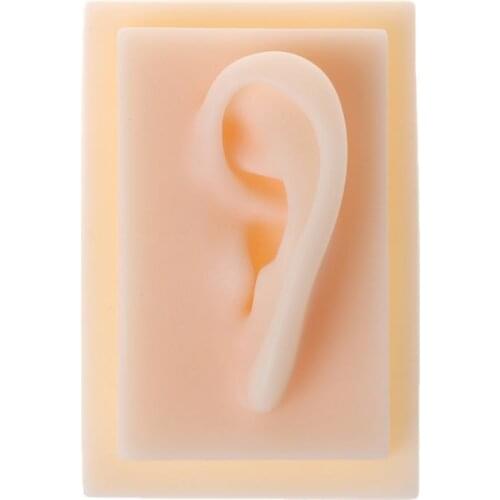 Human Soft Silicone Left Ear Model Life Size Acupuncture Study Practice Tool Teaching Resources for medical Science B95C