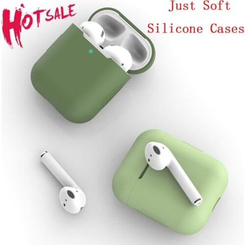 Soft Silicone Cases For Apple Airpods 1/2 Protective Bluetooth Wireless Earphone Cover For Apple Air Pods Charging Box Bags