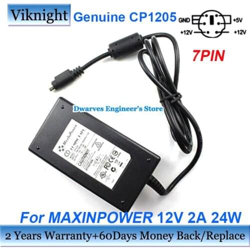 Genuine CP1205 12V / 5V 2A AC Adapter Charger For MAXINPOWER For COMING DATA Power Supply 24W 7 Pin