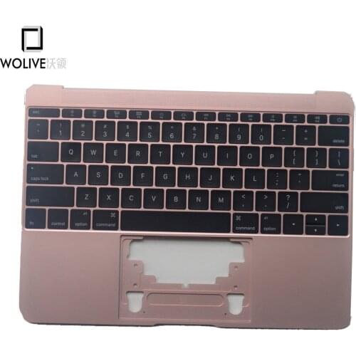 Original New Top Case For Macbook Retina 12'' A1534 2016 Topcase Palmrest with US keyboard without touchpad