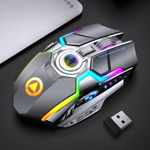 Rechargeable Silent Wireless Mouse LED Backlit Mice USB Optical Ergonomic 7 Keys Gaming Mouse For Laptop Computer mouse