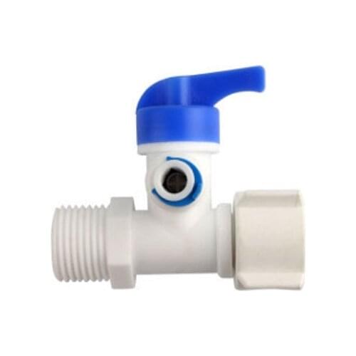 Reverse Osmosis RO Feed Tee Plastic Ball Valve 1/4" 3/8" Hose Quick Coupling 1/2" Male 3 Way Faucet Water Purifier Tap Connector