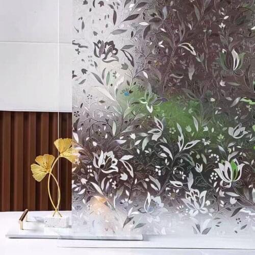 Privacy Window Film 3D Static Decoration Self Adhesive Film for UV Blocking Heat Control Glass Window Stickers