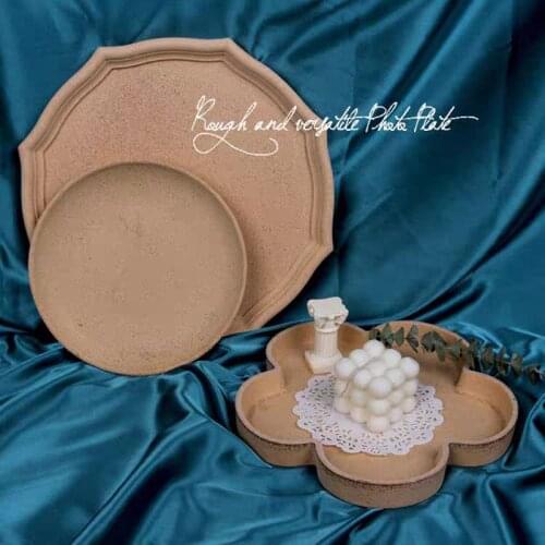 Primitive Jewelry plate Wood tray original Embryo handmade dessert tray cake table decoration makeup jewelry ring trays