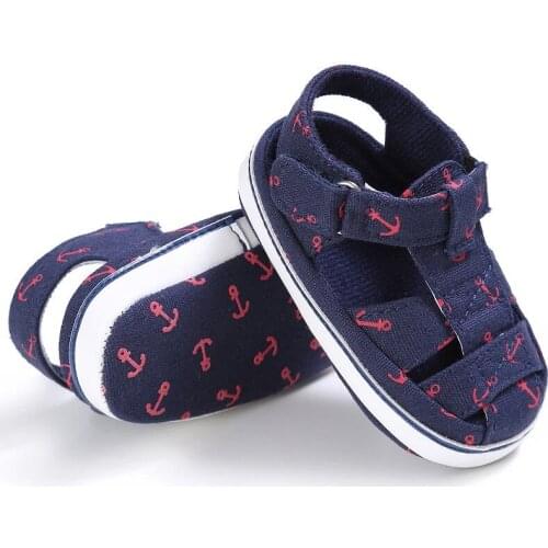 Baby Boy Sandals Summer Toddler Kid First Walkers Canvas Crib Shoes Infant Baby Girl Soft Sole Sandals