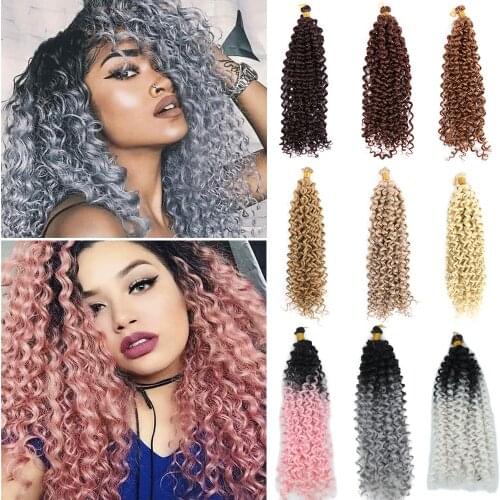 Synthetic Hair Extensions 14inch Afro Kinky Curl Twist Crochet Braids Hair Bundles Ombre Braiding Hair Grey Pink Blonde Green