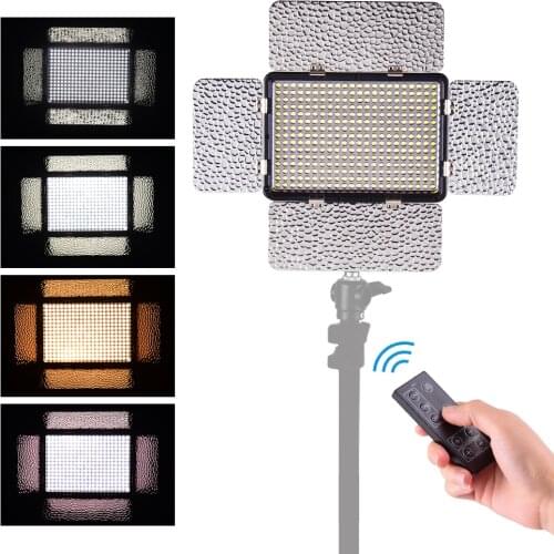 LED Video Light for Canon Nikon Sony DSLR Camera DV Camcorder Photography Lamp Panel Brightness Adjustable 5500K with 3pcs Color