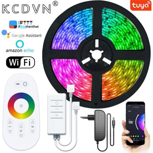LED Strip Lights WIFI Smart Controller RGB 5050 2835 SMD Flexible Ribbon TV Computer Home Decoration Bluetooth Remote Diode Tape