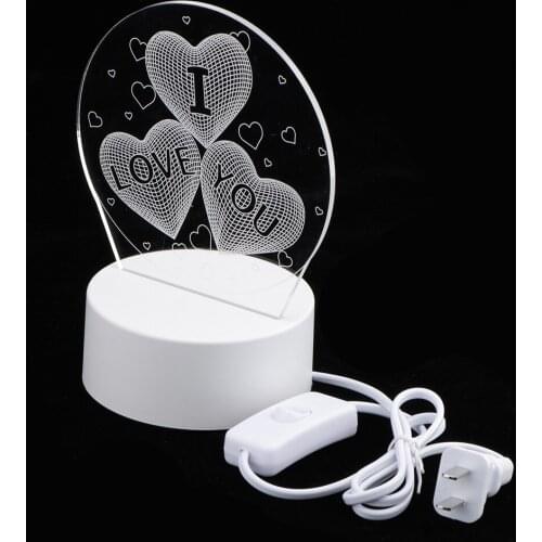 220V LED Night Light / 3D Nightlight Beside Bed Night Lamp
