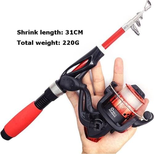 Telescopic Rock Fishing Rod Spinning fly Carp Feeder carbon fiber Pesca Mini travel Rod Reel seat portable shrimp children rod