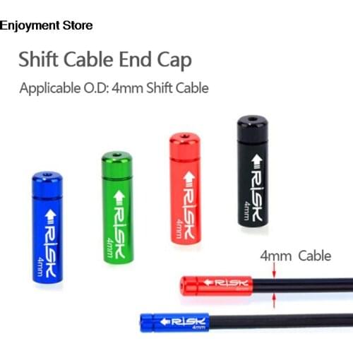 10pcs Bike Bicycle Aluminum Alloy 4mm 5mm Derailleur Shift Brake Cable End Cap Housing Ferrules Crimps Dust Cover Wire Tip