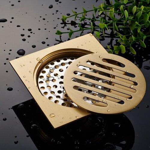 Bathroom floor shower drain waste floor drain Anti-odor Bathtub Shower Drainer Stainless Steel Square drainage