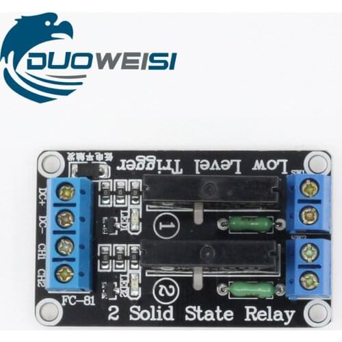 XD-69 2 channel 5v low level solid state relay module With solid state relay fuse 250V2A