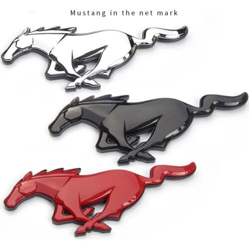 ABS Running Horse Badge Emblem Car Styling Front Grille Logo Trunk Decoration for Ford Mondeo Fox Mustang