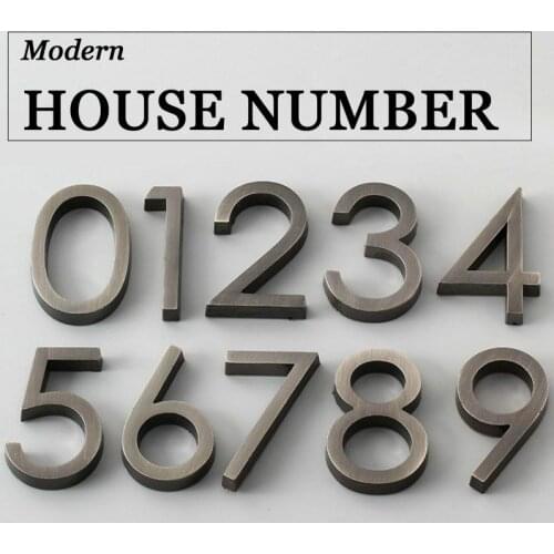 0-9 60mm house number Apartment plastic door plate home door number mark mailbox street number address number for house