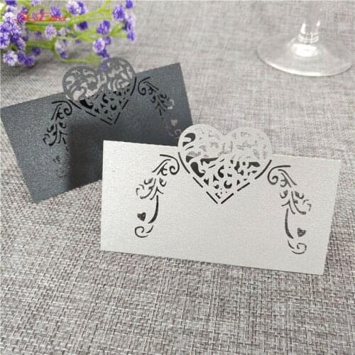 10pcs Laser Cut Hollow Seat Card Name Place Card Wedding Party Table Decoration Festive Business Activity Supplies 7zSH929