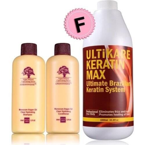 11.11 Keratin Hair Repair Treatment Brazilian Keratin Free Formaldehydestraight hair+Morocco Argan Oil Mini Travel