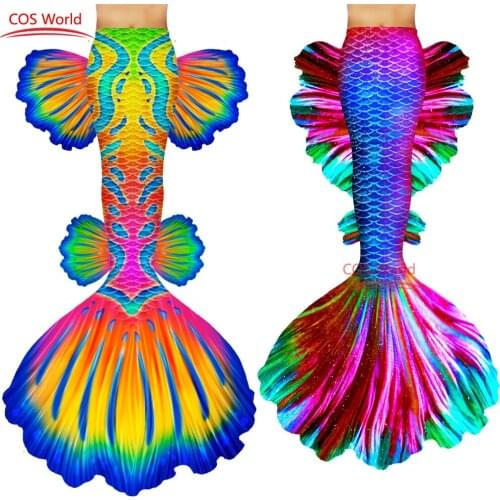2020 Big Mermaid Tail Kids Adult Women Girls Mermaid Tail Beach Mermaid Tails With Monofin Costume for Photo Shooting Costume
