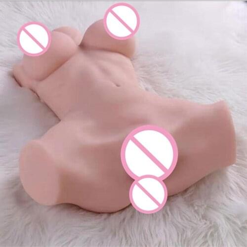 3D Big breast Full Silicone Half Body tpe Sex Doll with skeleton Realistic Vagina And Anal Adult Products male love doll for men