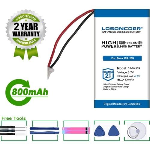 LOSONCOER Battery 800mAh For Sena 10S 20S headset