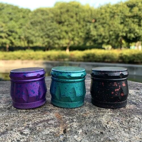 63mm Aluminum Smoking Grinder Herb Grinders 4 Layers Dry Herb Grinder Diamond Teeth Tobacco Smoking Miller