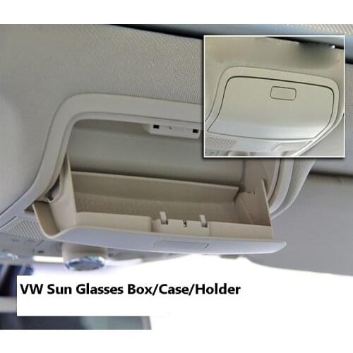 Angelguoguo Car Sun Glasses Box For VW Magotan B7L Golf 6 Sagitar CC Tiguan Case/car roof glasses box Holder