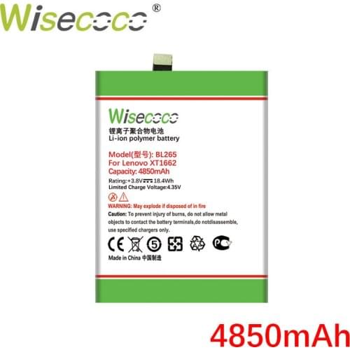 Wisecoco BL265 4850mAh 3.85V Battery For Lenovo XT1662 For MOTO M XT1662 XT1663 Phone Replacement