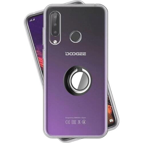 Case For Doogee N20 Cover Magnetic Car Finger Ring Holder Soft TPU Shockproof Clear Case Cover For Doogee N20 Coque