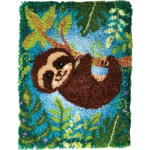 Tapestry DIY Handmade Shaggy Latch Hook Kit with Pre-printed Pattern Rug for Adult Beginner Home Decoration Gift 24"x31"