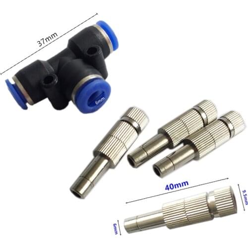 H64 Included Filter Misting Quick-connecting Nozzles 0.15-0.6mm Fog Spray Sprinkler Cooling Sprayer for Garden Cooling 20pcs/lot