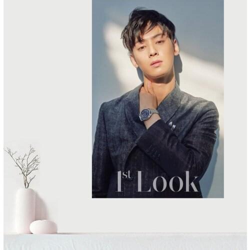 Custom Cha EunWoo Canvas Painting Home Room Wall Decoration Canvas Posters And Decoration Pictures