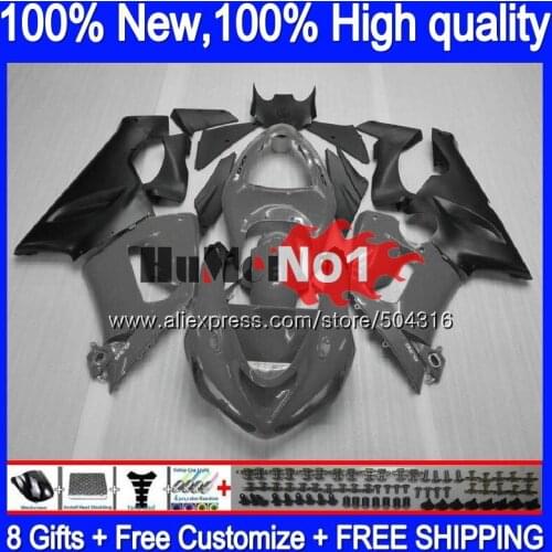 Body For KAWASAKI ZX-636 600 CC ZX 6R 600CC 6 R ZX6R 05 06 60MC.157 ZX636 ZX600 ZX 636 ZX-6R 2005 2006 Glossy grey Fairing