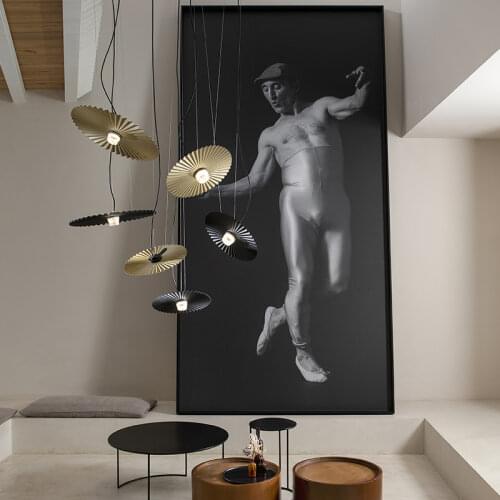 Creative Bedroom LED Pendant Lighting Nordic Brief Pendant Lamp For Dinning Room/Living Room Black Pendant Lights Home Indoor