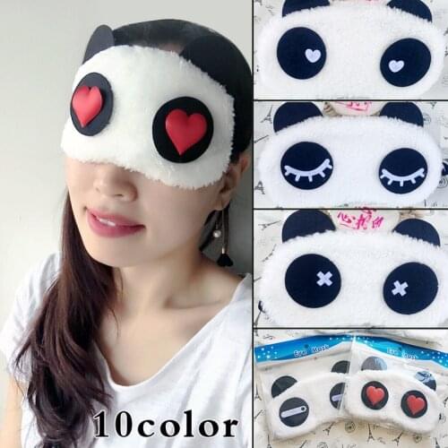 Eye Mask Cartoon Animal Panda Sleeping Mask Soft Plush Eye Shade Cover Eyeshade Rest Relax Mask Travel Eyepatch Creative Gifts