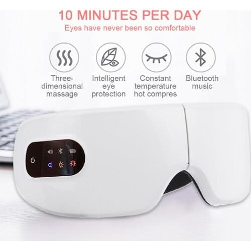 Eye Massager Smart Eye Care Instrument Hot Compress Bluetooth Music Eye Massage USB Recharge Fold Relieves Fatigue Dark Circle