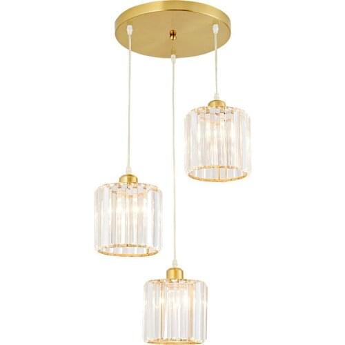 Postmodern minimalist light luxury dining room chandelier living room bedroom creative atmosphere crystal lamp