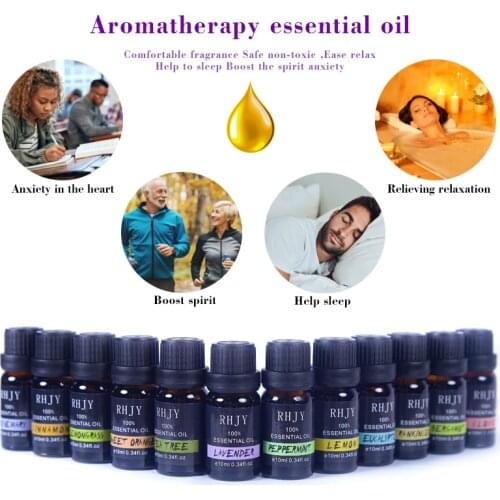 Natural Essential Oil Aromatherapy Diffusers Air Freshening Dropper Humidifier Flower Fruit Relax Fragrance Oil 10ml TSLM1