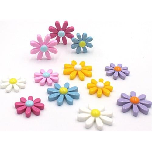 Fancy Decorative Flat Back Daisy Flower Resin Cabochon for Phone Cover